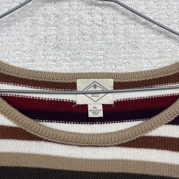 VTG St John’s Bay Knit Boat neck Pullover Sweater Wom Sz XL Multicolor Striped - Picture 6 of 12